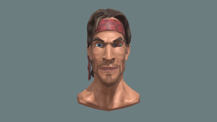 The One Eyed Crystal Miner, Dave. Head Model 3D Model