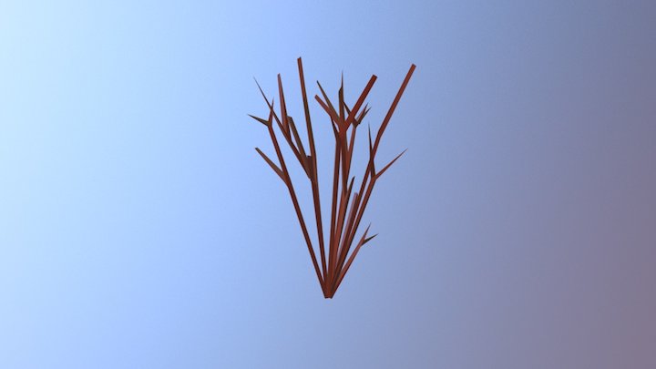 Low_Poly_Bush_Winter_02 3D Model