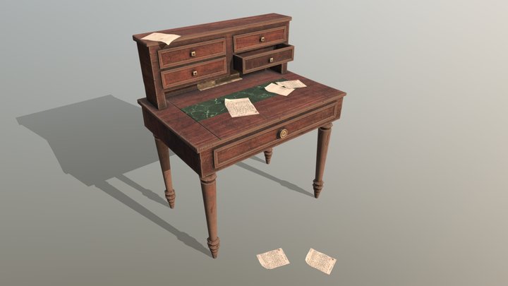 Writing Desk 3D Model