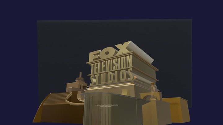 Fox Television Studios logo 2008 remake v2 3D Model