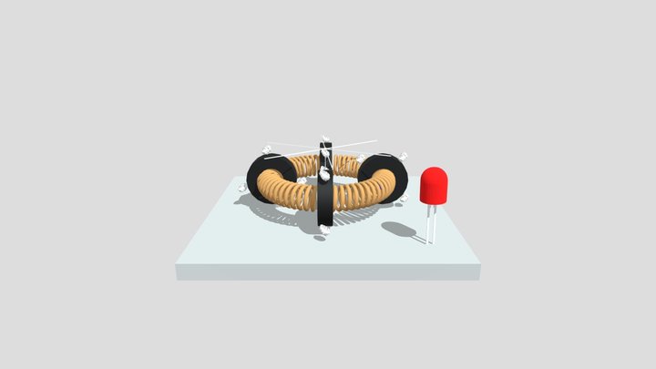 Secret Magnetic Coil Generates Electricity 3D Model