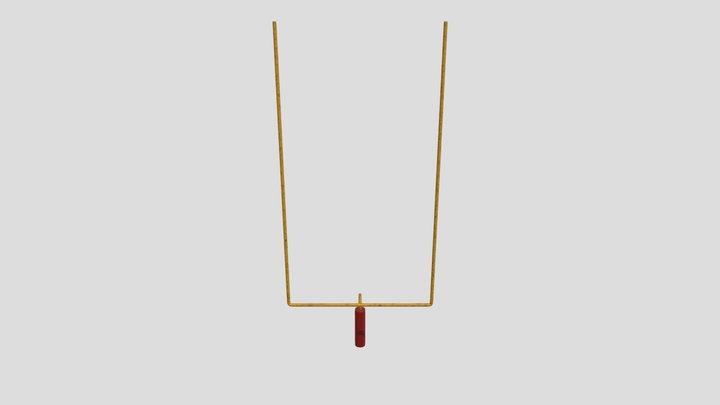 American Football Goal Post 3D Model