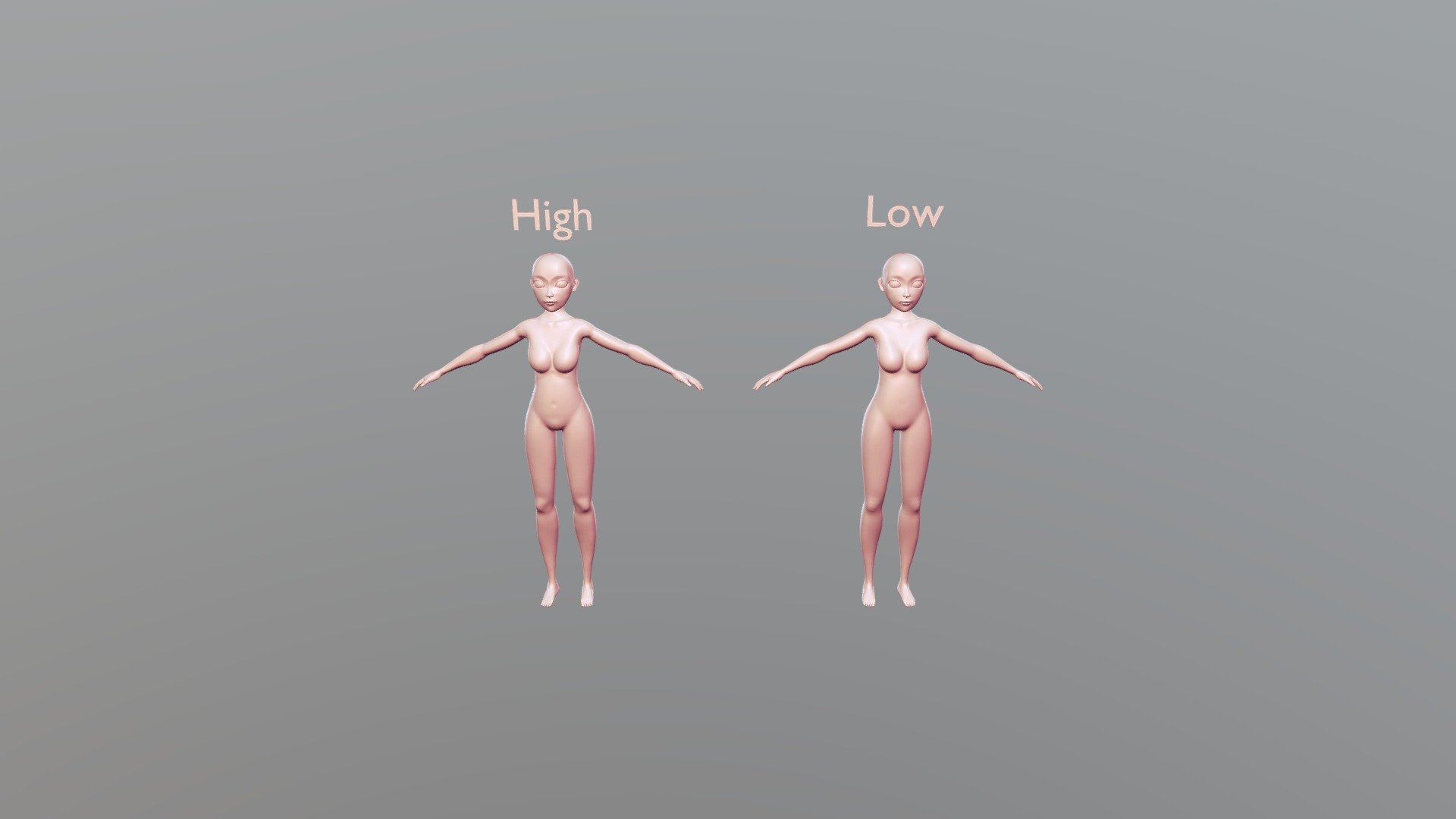 Female High And Low Poly - Download Free 3D model by Ponam (@poonyamano ...