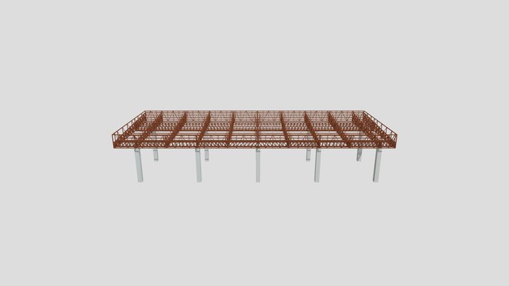 Cobertura Terminal Rodoviario 3D Model