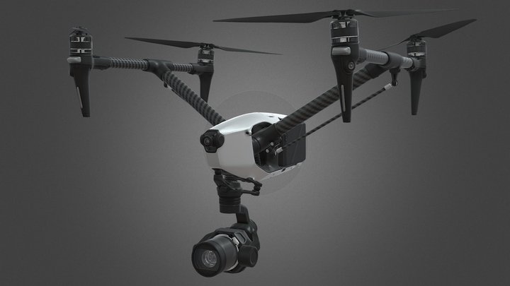 DJI Inspire 3 drone 3D Model