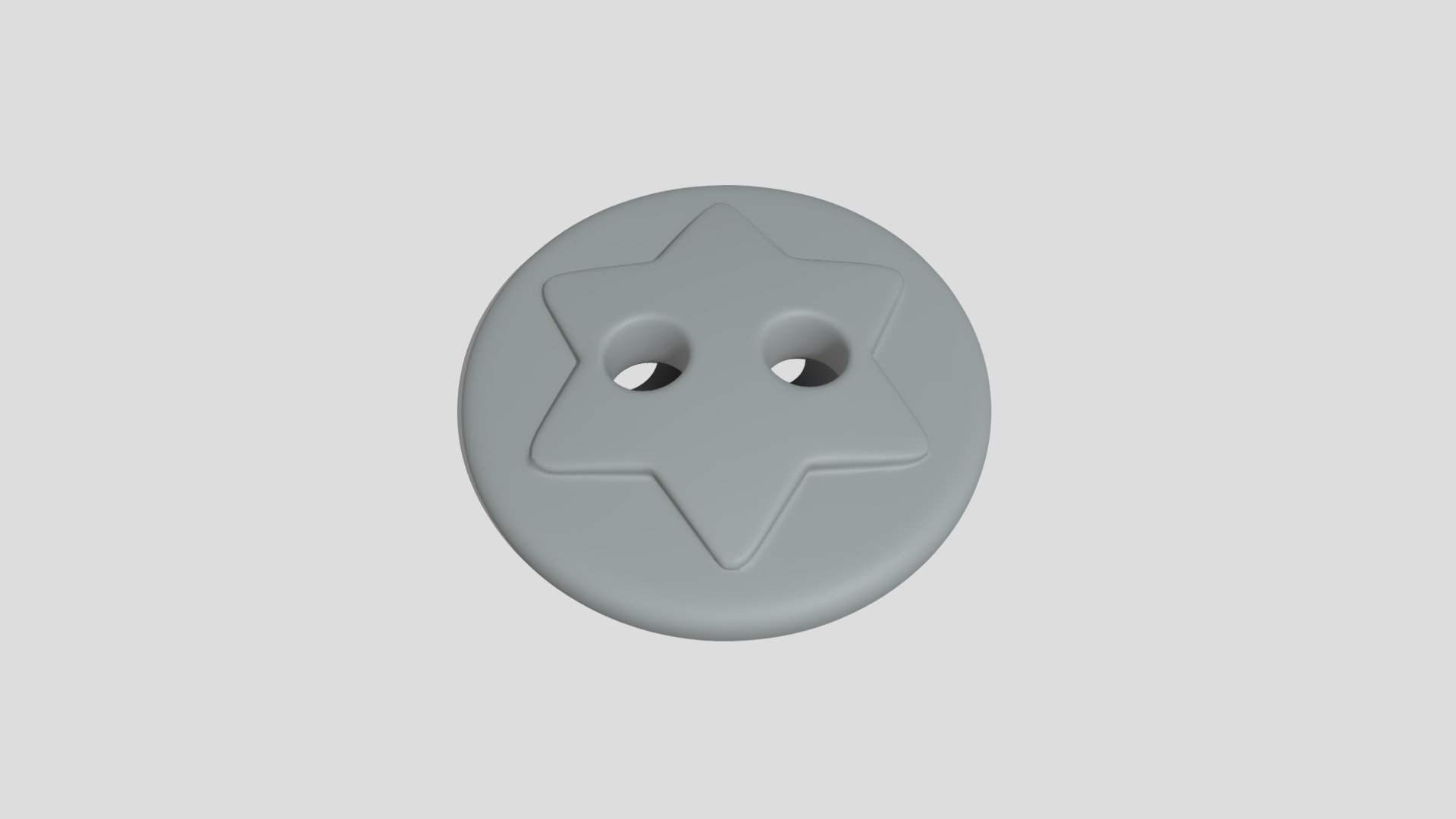 Sewing Button 007 - Star On Top 1,5cm 2 Holes