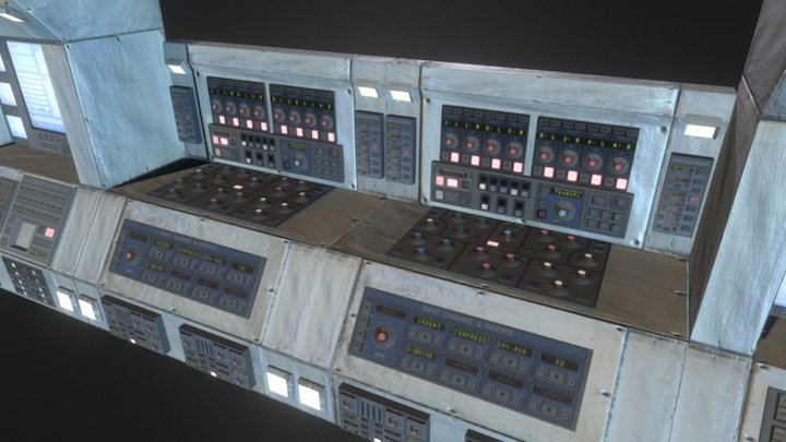 Computer Retro Super Machine PBR Sci Fi Prop 3D Model