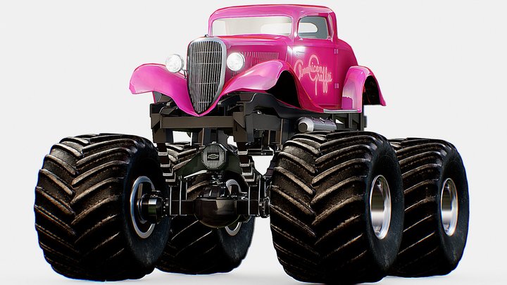 Monster Truck | www.vecarz.com – Modello 3D gratuito STL
