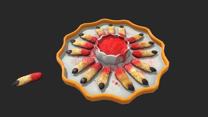 Fingers Bites Halloween Treat 3D Model