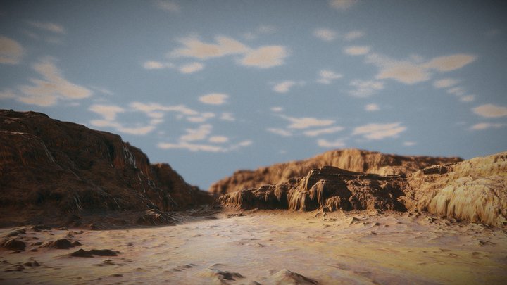 Mars Landscape 3D Model