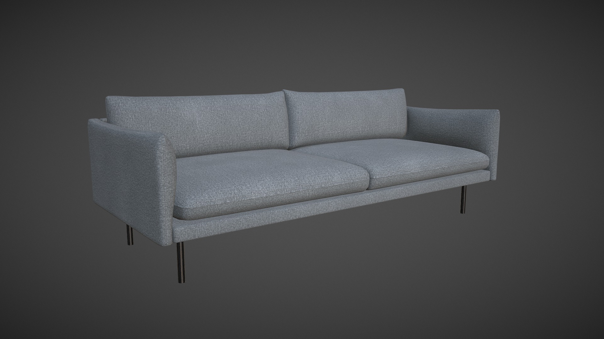 3D model Sofa Wasat - This is a 3D model of the Sofa Wasat. The 3D model is about a white couch with a grey cushion.