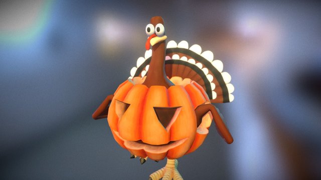 Halloween Turkey 3D Model