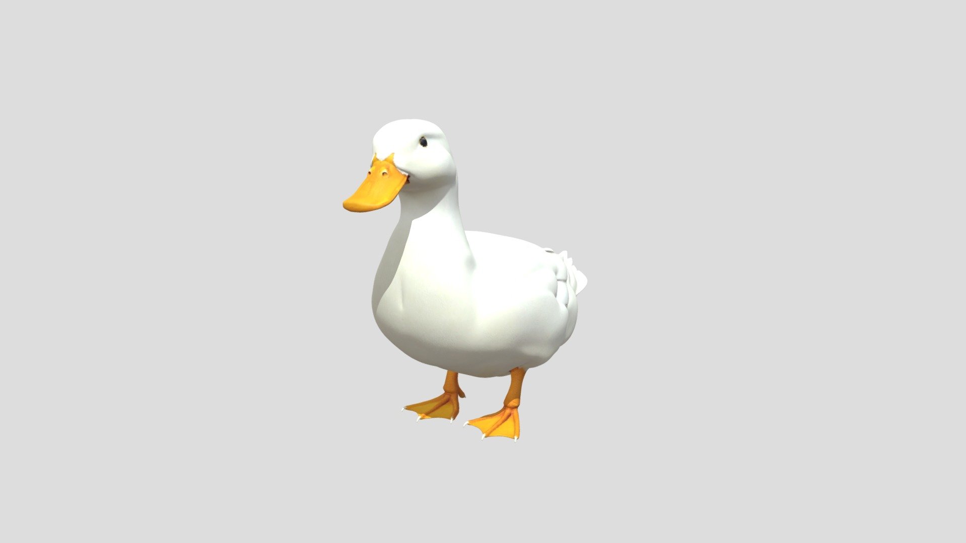 Snowy White Duck - Download Free 3D model by restore50 [d88615a ...