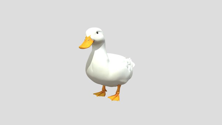 Snowy White Duck – Kostenloses 3D-Modell STL