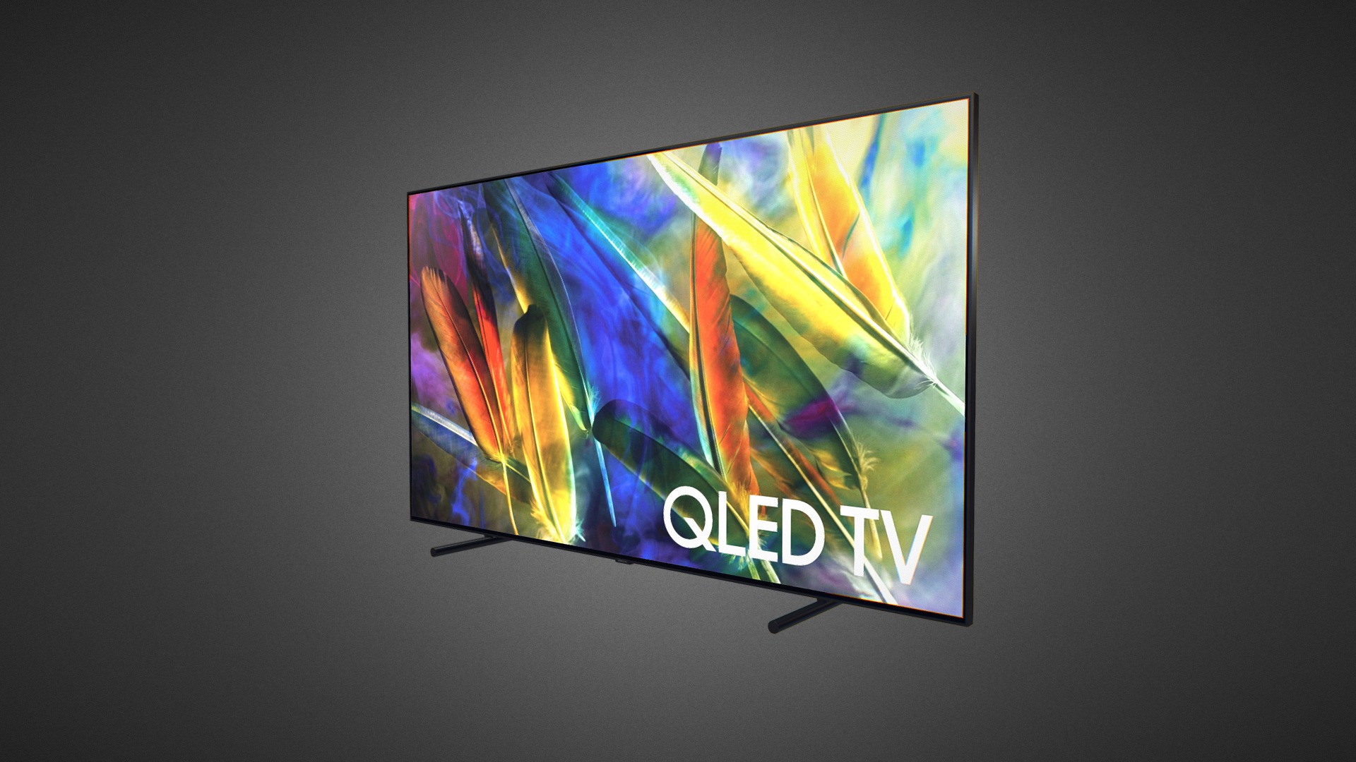 3D model QLED Class Q9F for Element 3D - This is a 3D model of the QLED Class Q9F for Element 3D. The 3D model is about a screen with a logo.