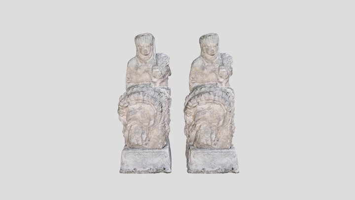 Statue in Bishkek city, Kyrgyzstan, Asia 3D Model