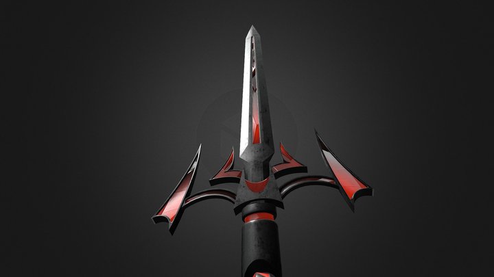Fantasy Crystal Sword 3D Model