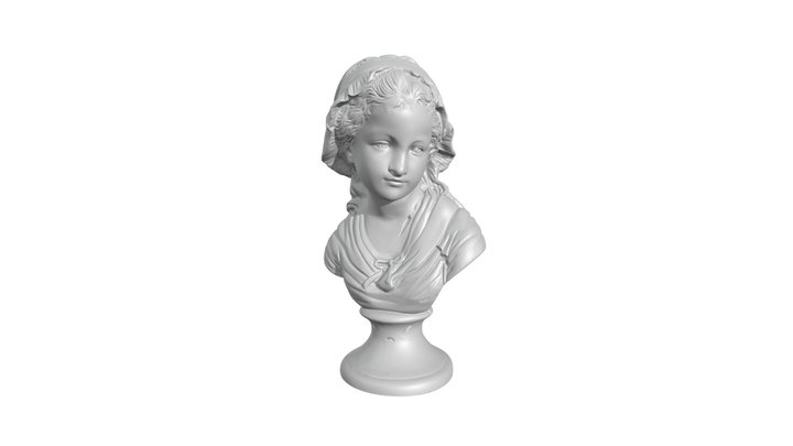 Girl face statue 3D Model