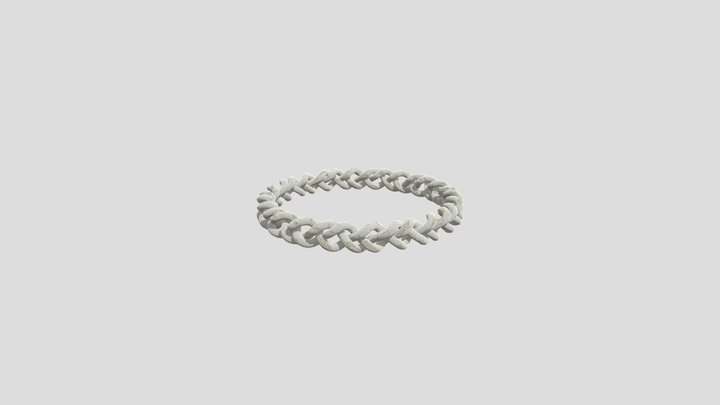 Braided Loop Wristband 3D Model