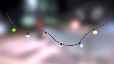 Large Hanging Fairy Lights 3D Model