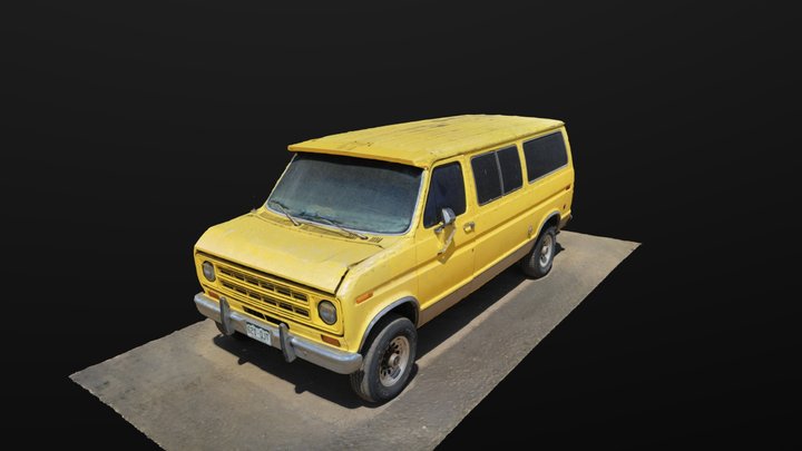 Yellow Van Ad 3D Model