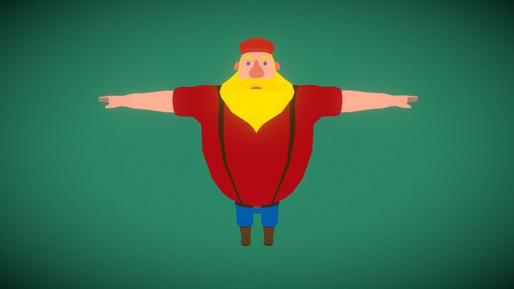 Lumberjack Low Poly Character