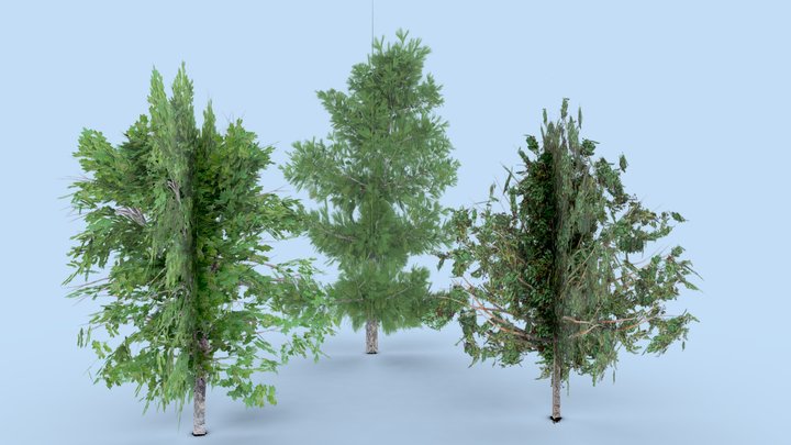 LOD/Billboard Summer Trees Pack – Gratis 3D-model STL