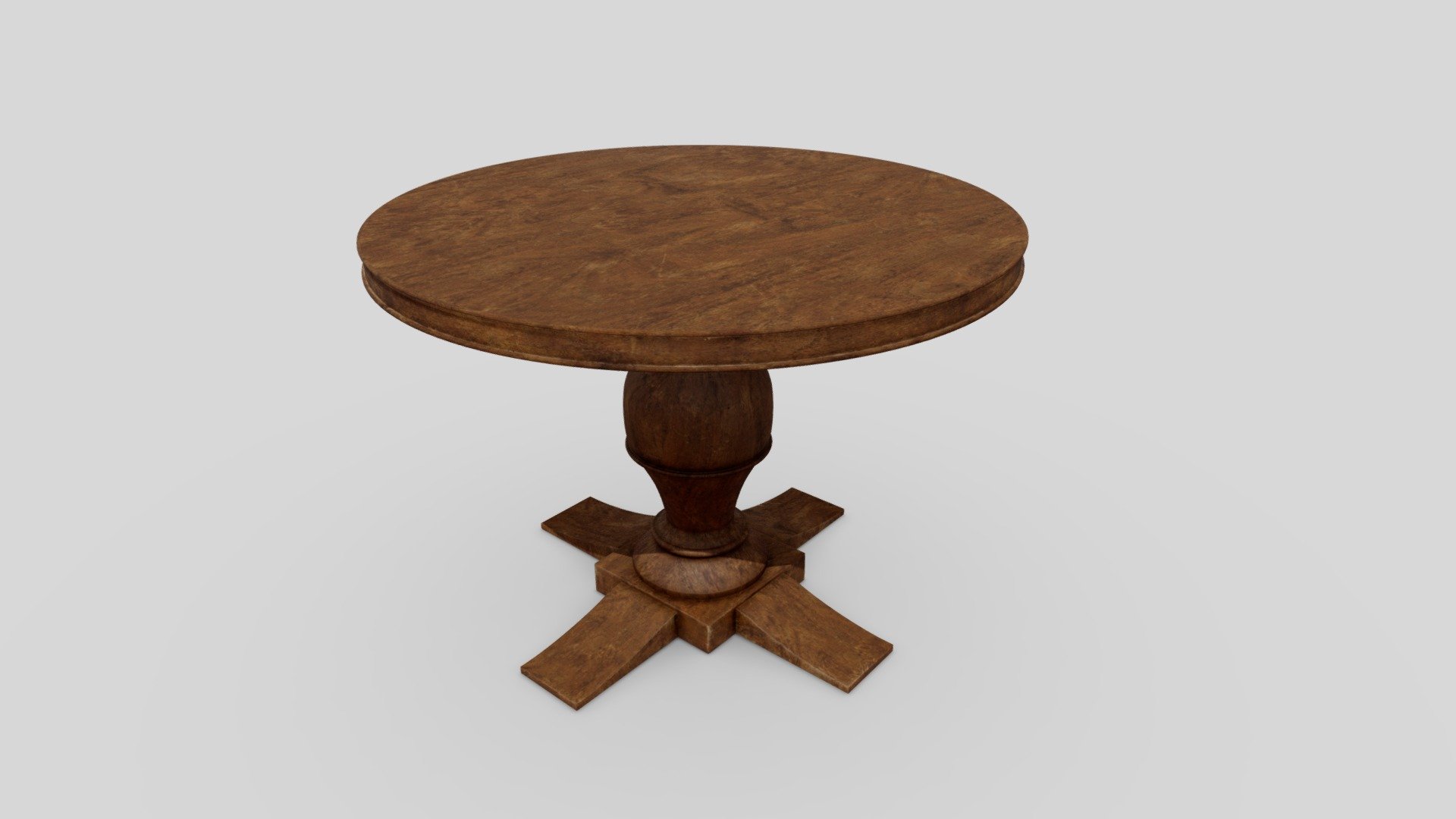 Round Wooden Table - Buy Royalty Free 3D model by rickmaolly [d88df5e ...