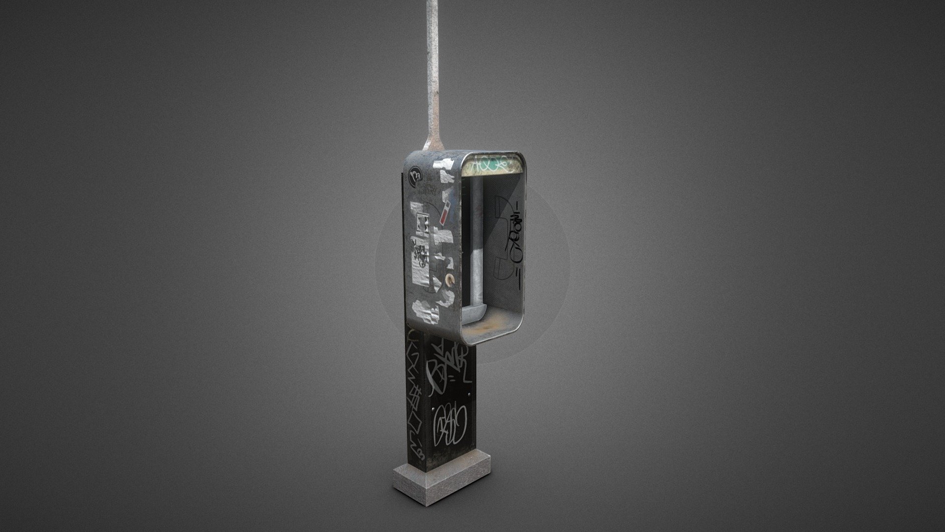 Empty Payphone - 3d Model By Kelsey (@kdong) [d88e378] - Sketchfab