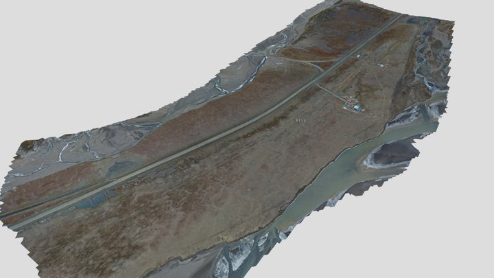Ice Wedge Polygons, Adventdalen 3D Model