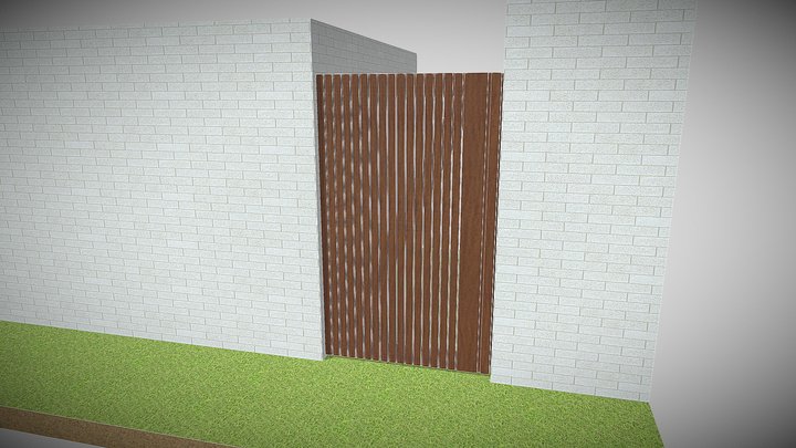 grind enkel trä 3D Model