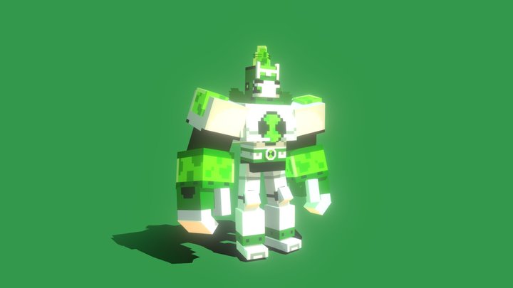 Atomix Omniverse in Ben 10 DLC Style 3D Model