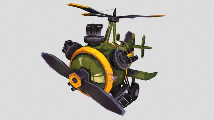 GameArt 1 - Plane Textured 3D Model