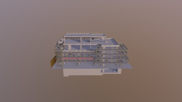 Lower Clapton Road - Facade Access Scaffold 3D Model