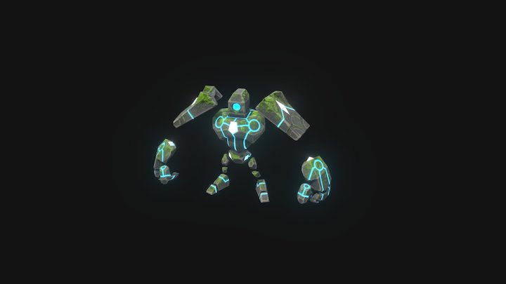 Idle animation Golem 3D Model