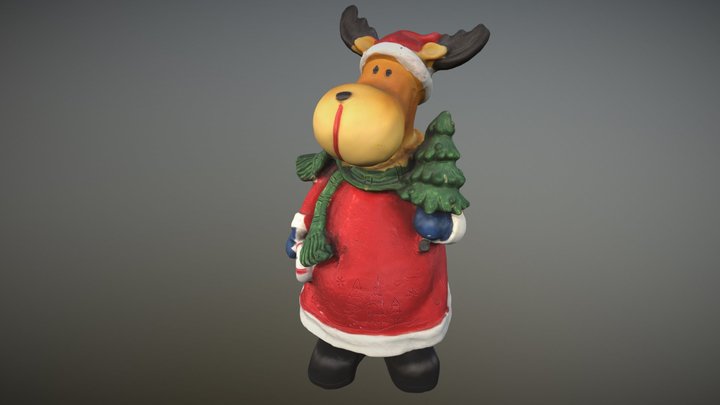 Christmas Moose 3D Model