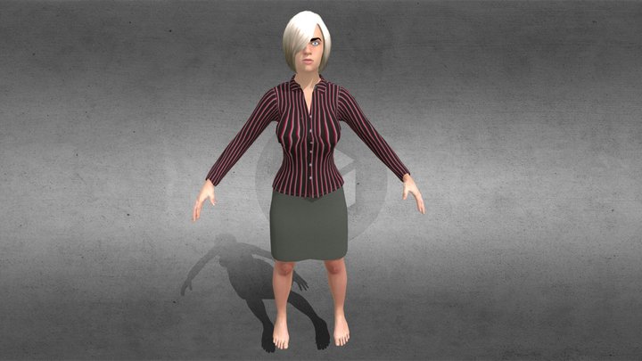 Mulher_executiva 3D Model