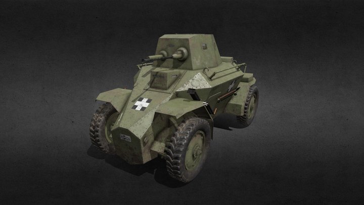 39M Csaba Armored Car 3D Model