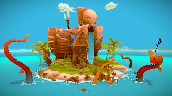 Skulligan Island 3D Model