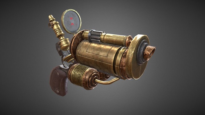 Steam Punk Syringe Gun 3D Model