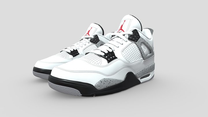 Air Jordan 4 Travis Scott Shoes 3D model