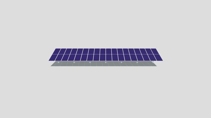 Estrutura de solo Fotovotaica 3D Model