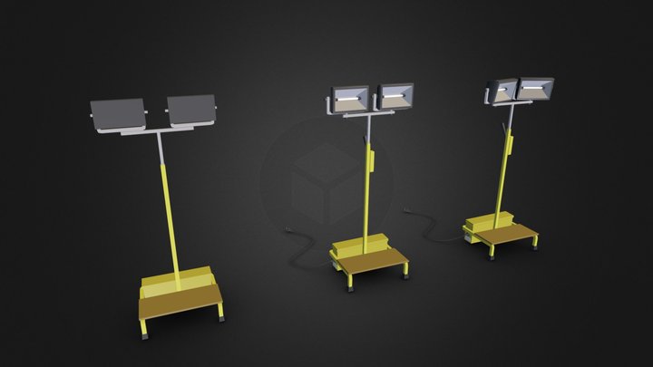 Yellow lamp from Half-Life 2 3D Model