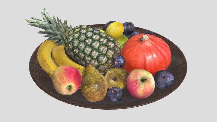 Fruit bowl collection 3D Model