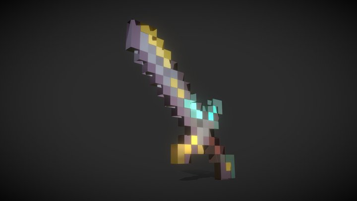 fixed Netherite Sword 3D Model
