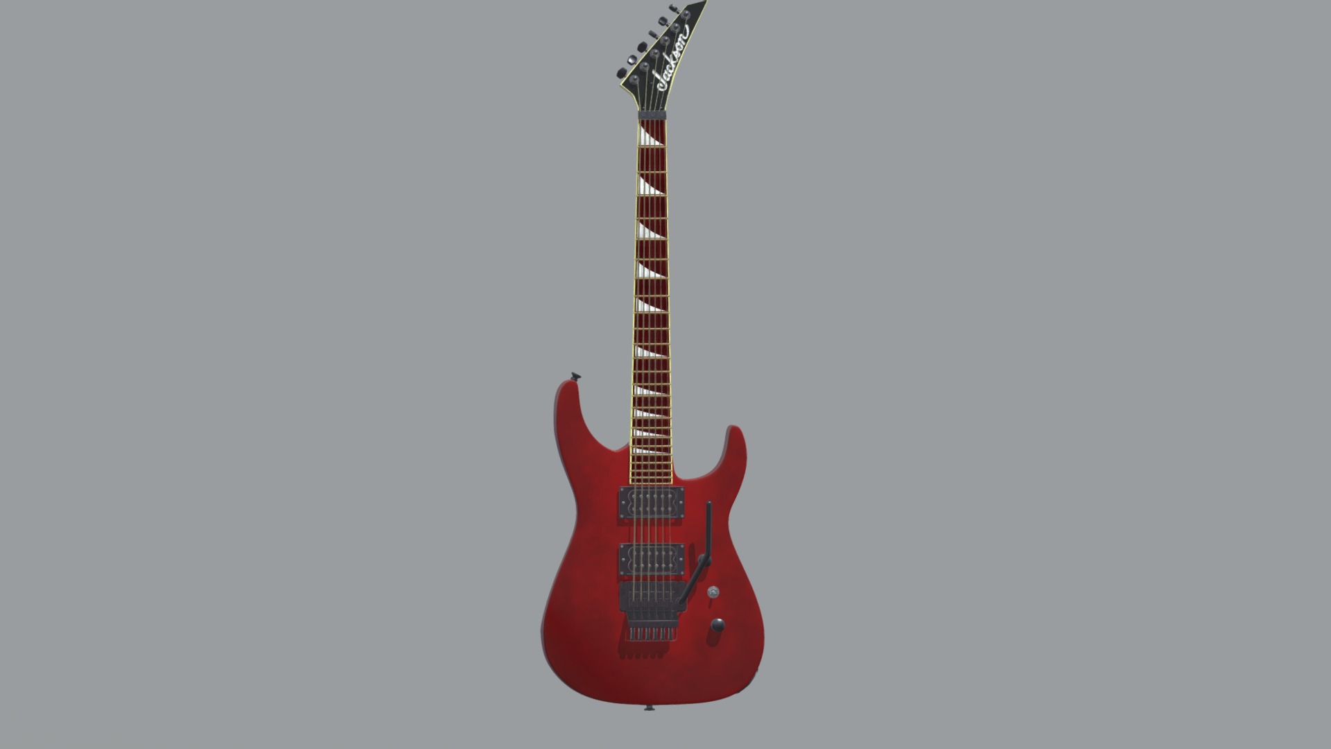 3D model Jackson Guitar Red - This is a 3D model of the Jackson Guitar Red. The 3D model is about a guitar with a red and white background.