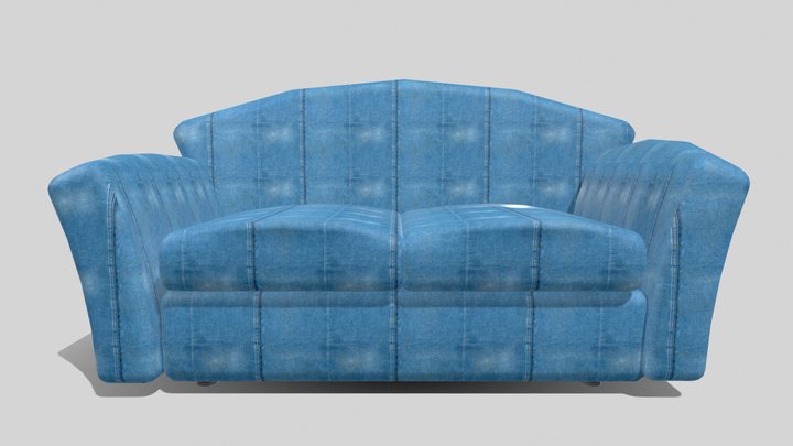 The Denim "Jouch" (Low-Poly Jeans Couch)