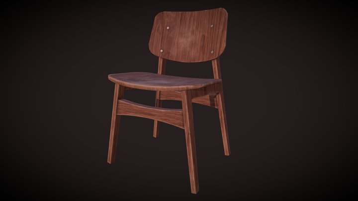 Wooden chair 3D Model