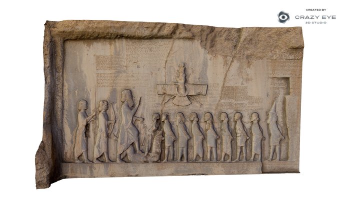 Stone relief: Behistun Inscription, Persia 3D Model