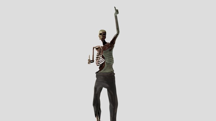 Hand-Painted Corpse 3D Model